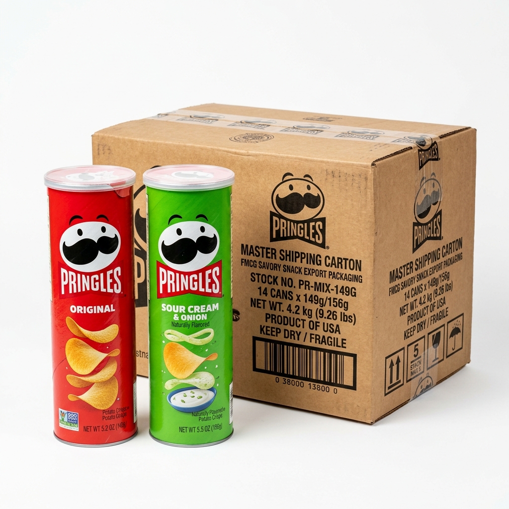 Pringles Original & Sour Cream 165g Master Shipper
